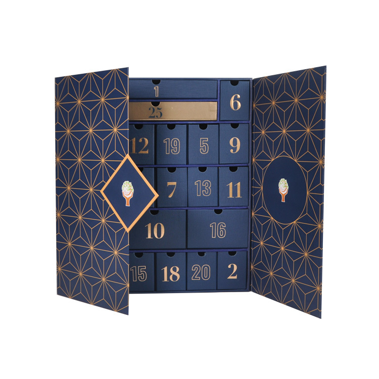 La caja ciega de la caja de regalo del calendario de cuenta regresiva brinda una experiencia única