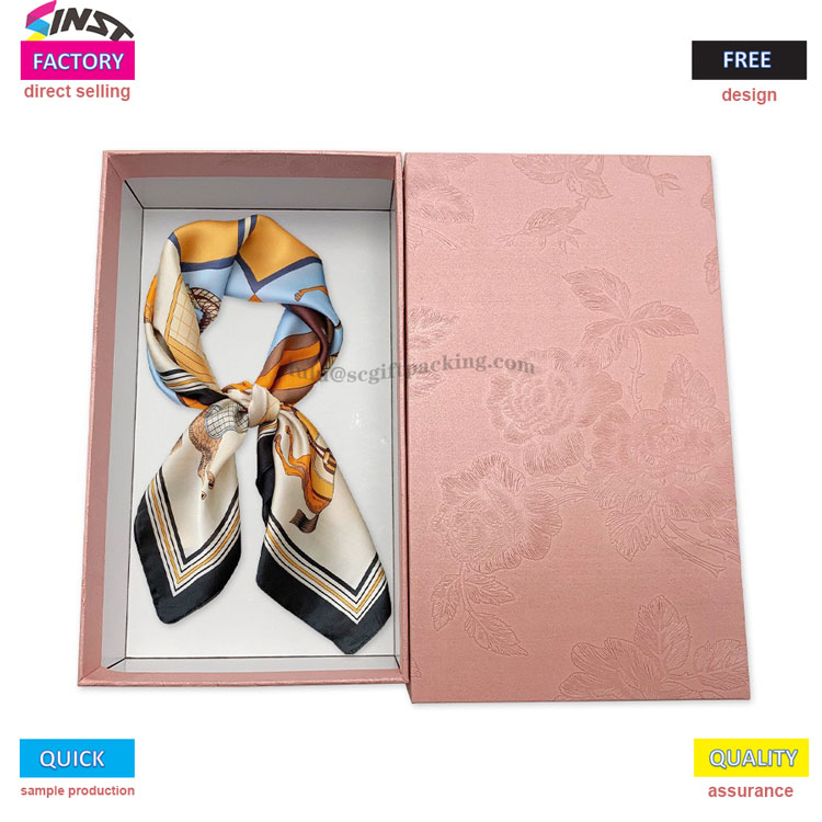 Caja de regalo de bufanda de seda de cubierta de cielo rosa: agregar un sentido de ceremonia al corazón