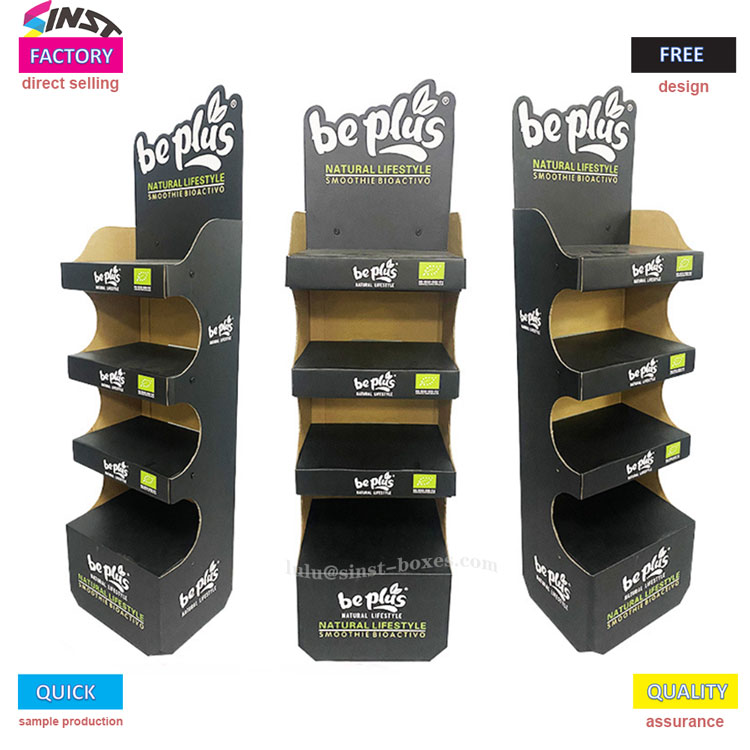 Haga que el champú brille en el expositor de cartón corrugado Shampoo