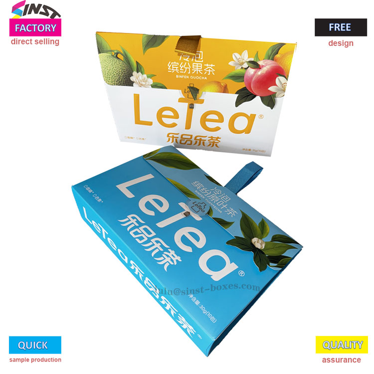 Caja de tarjetas de té de frutas frías