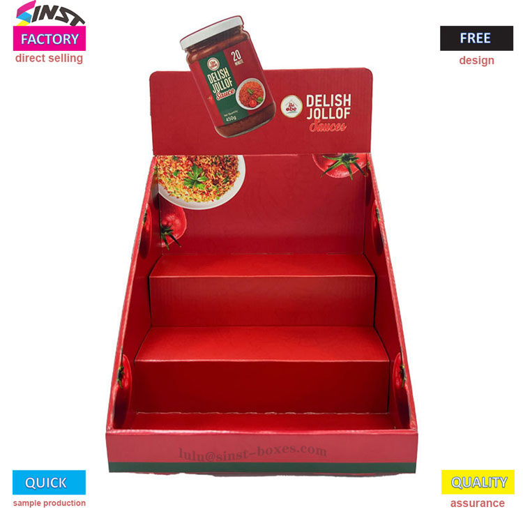 Caja expositora de encimera de ketchup