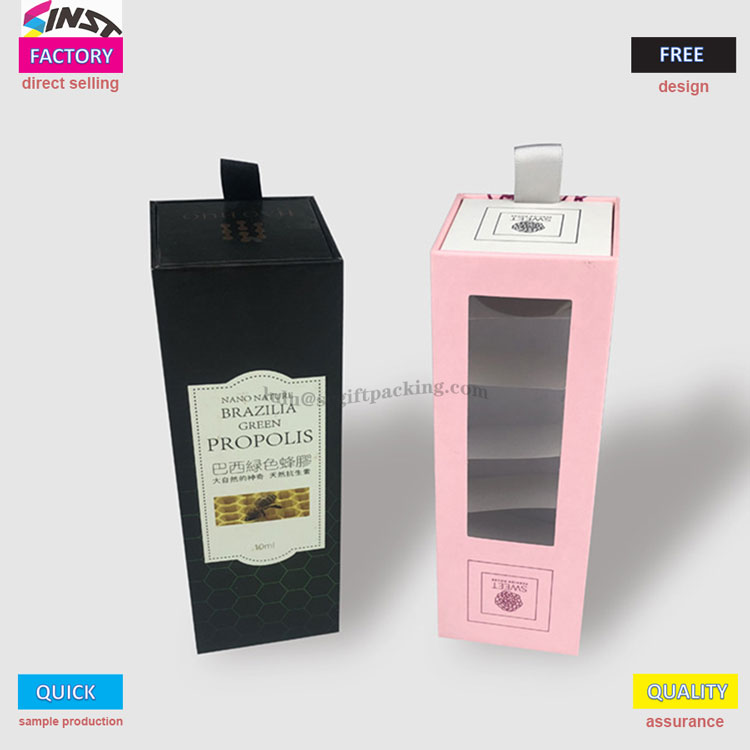 Embalaje de la caja de regalo deslizante de cajones rígidos de lujo para aceite esencial