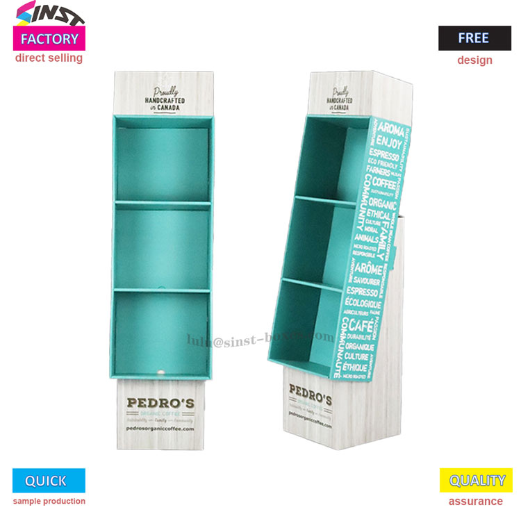 Estante de exhibición corrugado de papelería