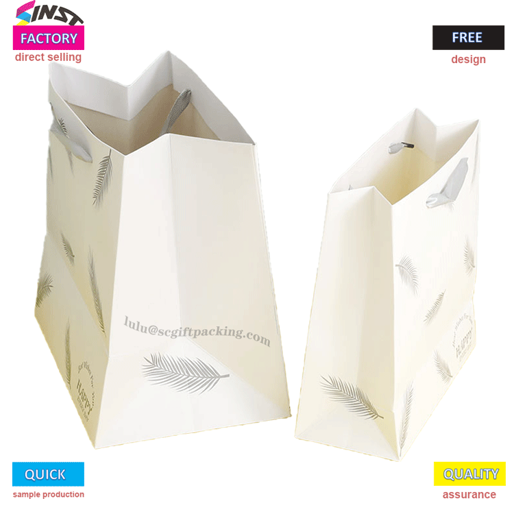 Bolsas de papel blanco para pastel de pan